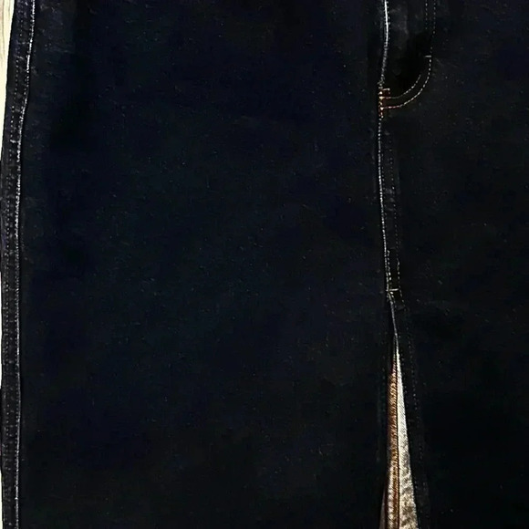 EUC Vintage Calvin Klein Jeans Logo Stitch 5 Pocket Denim Midi Skirt SZ 11 - Picture 3 of 8